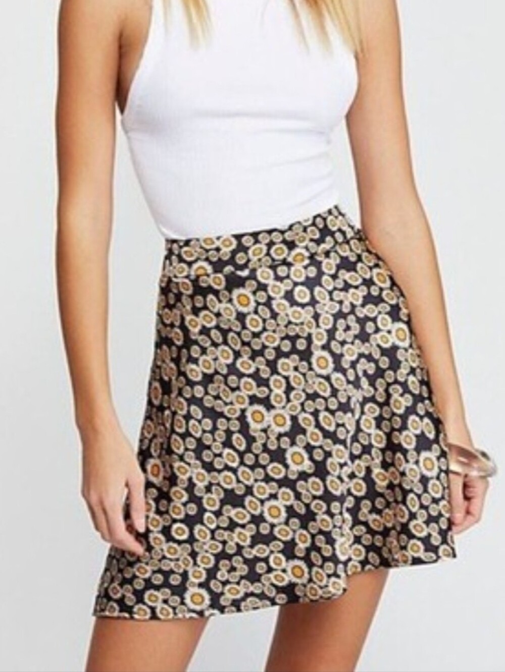 Free People Floral Daisy Phoebe Mini Skirt